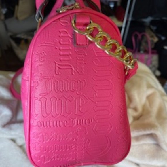 JUICY COUTURE NWT HOT PINK HAND/SHOULDER/CROSSBODY BAG - Picture 5 of 8